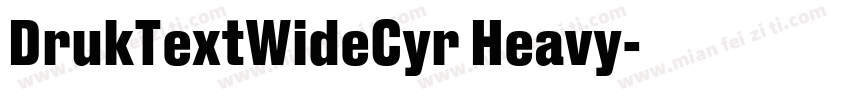 DrukTextWideCyr Heavy字体转换